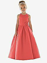 Front View Thumbnail - Perfect Coral Flower Girl Dress FL4022