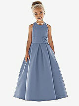 Front View Thumbnail - Larkspur Blue Flower Girl Dress FL4022