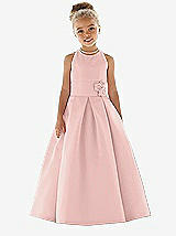 Front View Thumbnail - Rose - PANTONE Rose Quartz Flower Girl Dress FL4022