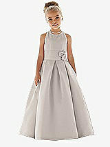 Front View Thumbnail - Taupe Flower Girl Dress FL4022