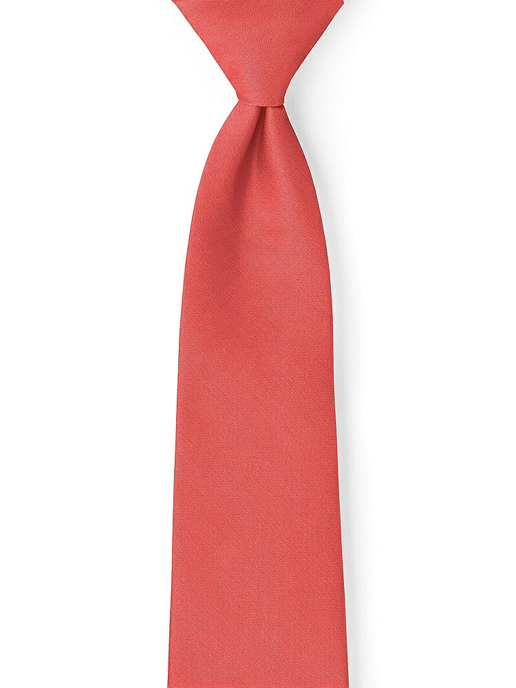 Front View - Perfect Coral Peau de Soie Neckties by After Six