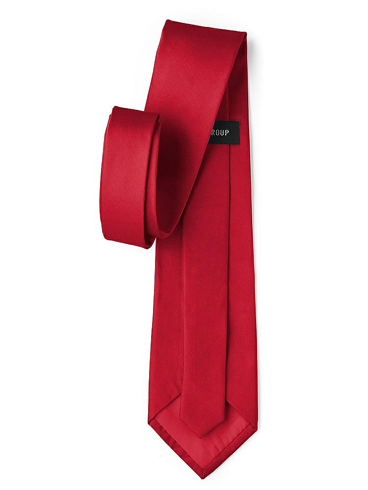 Back View - Poppy Red Peau de Soie Neckties by After Six