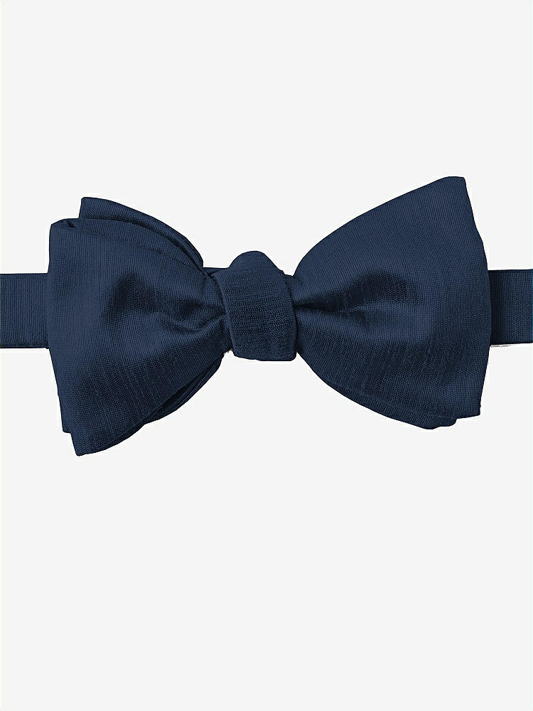 Front View - Midnight Navy Dupioni Bow Ties by After Six