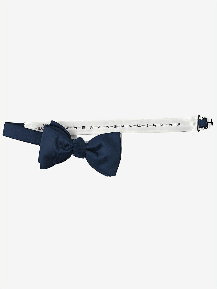Back View - Midnight Navy Dupioni Bow Ties by After Six