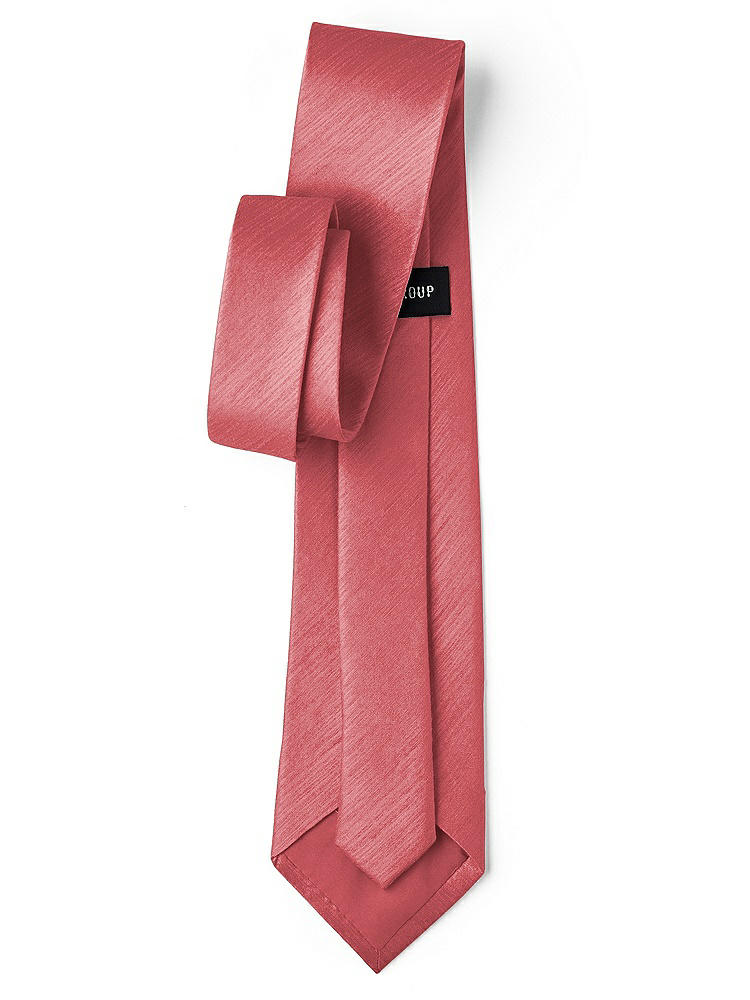 Back View - Candy Coral Dupioni Neckties by After Six