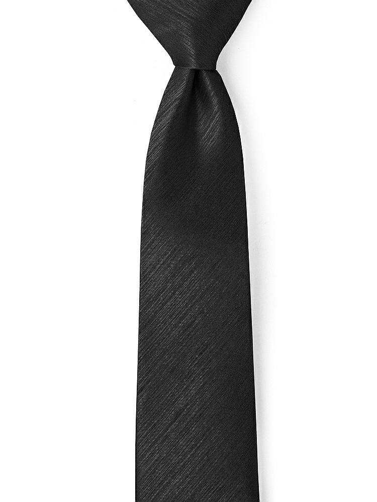 Front View - Black Dupioni Neckties by After Six