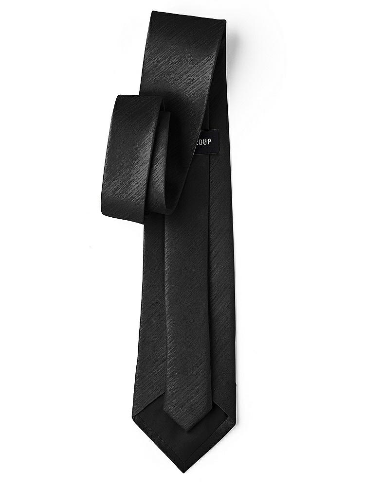 Back View - Black Dupioni Neckties by After Six