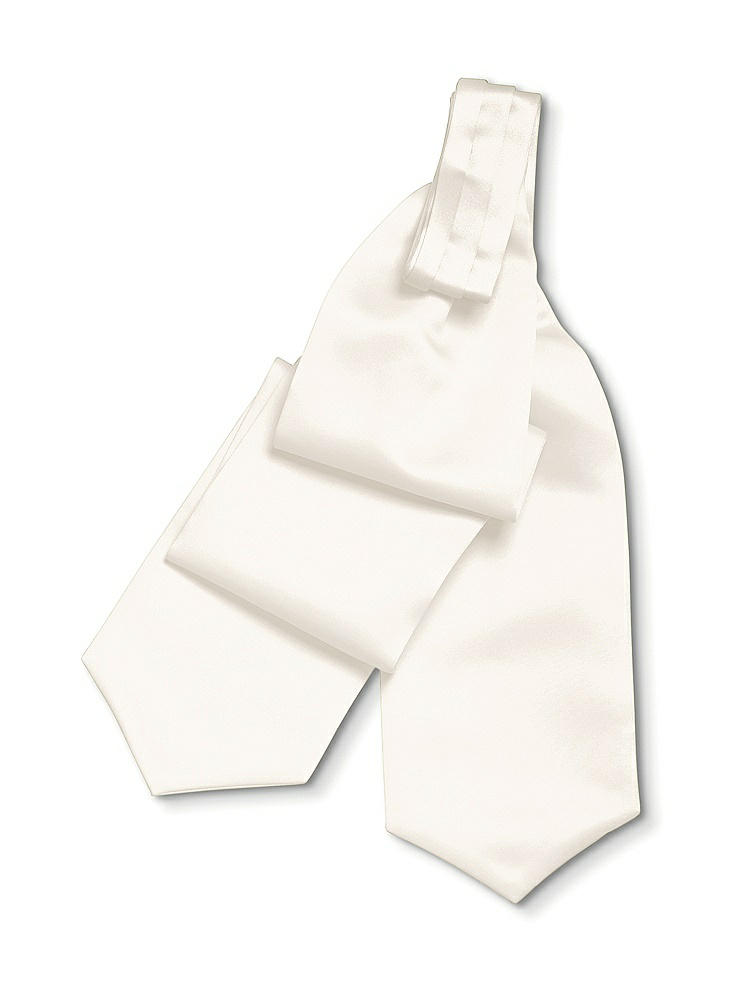 Back View - Ivory Dupioni Cravats by After Six