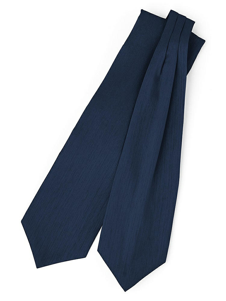 Front View - Midnight Navy Dupioni Cravats by After Six