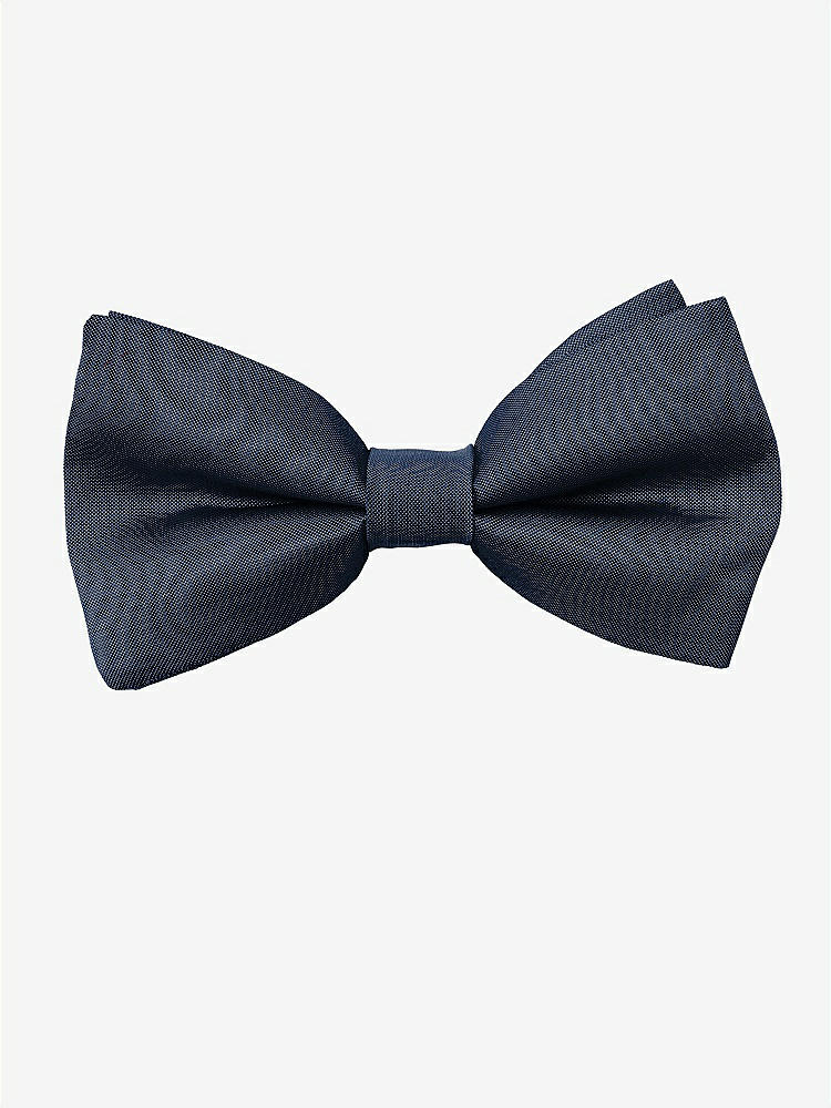 Front View - Midnight Navy Peau de Soie Boy's Clip Bow Tie by After Six