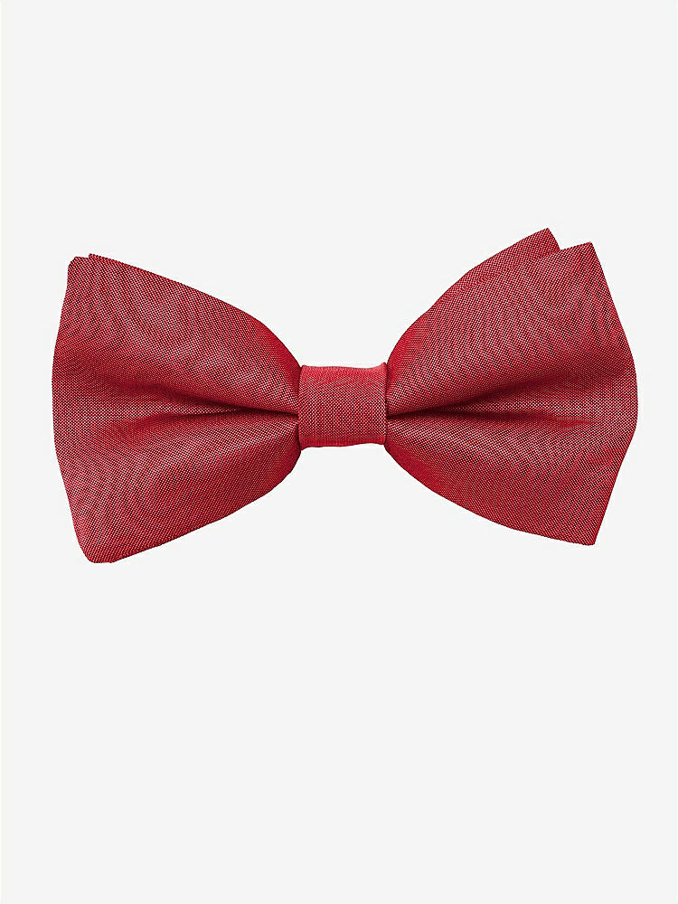 Front View - Poppy Red Peau de Soie Boy's Clip Bow Tie by After Six