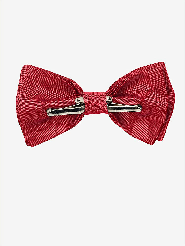 Back View - Poppy Red Peau de Soie Boy's Clip Bow Tie by After Six