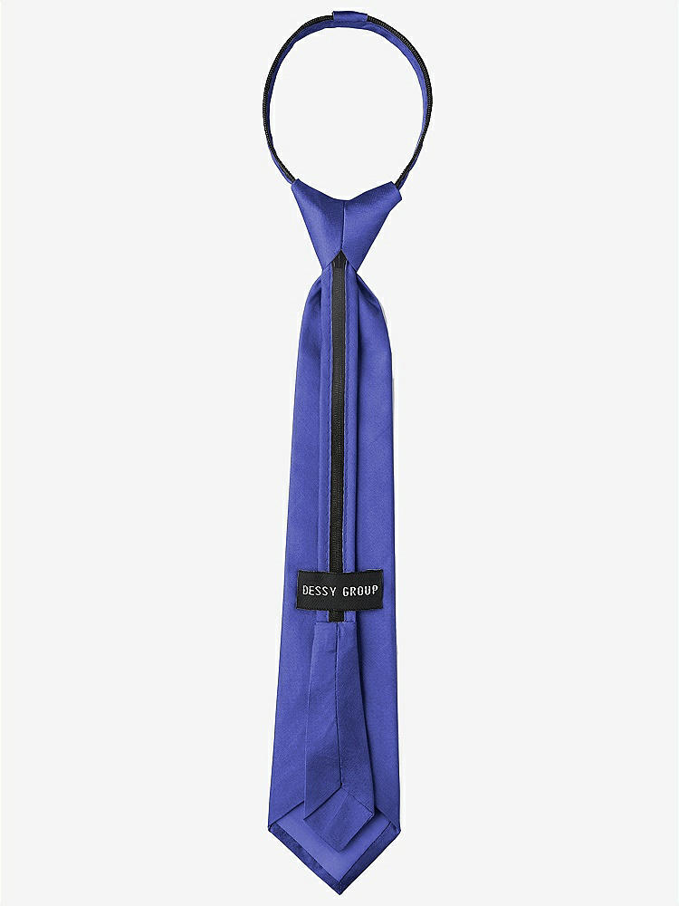 Back View - Bluebell Peau de Soie Boy's 14" Zip Necktie by After Six