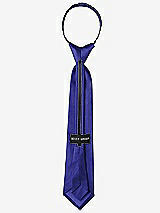 Rear View Thumbnail - Electric Blue Peau de Soie Boy's 14" Zip Necktie by After Six