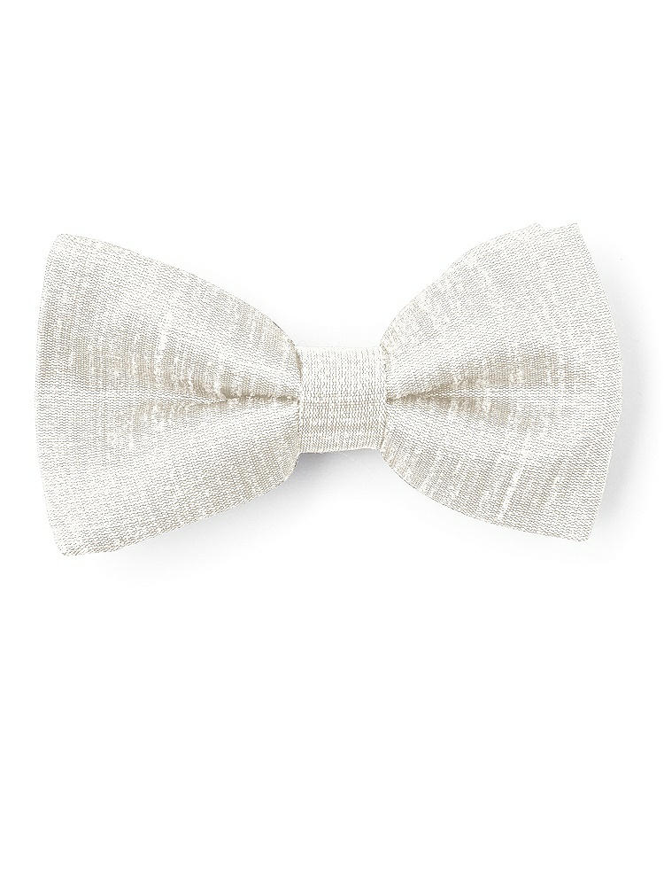 Front View - Ivory Dupioni Boy's Clip Bow Tie by After Six