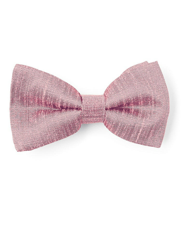 Front View - Papaya Dupioni Boy's Clip Bow Tie by After Six