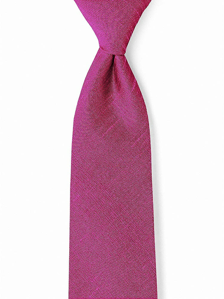Front View - Sangria Dupioni Boy's 50" Necktie by After Six