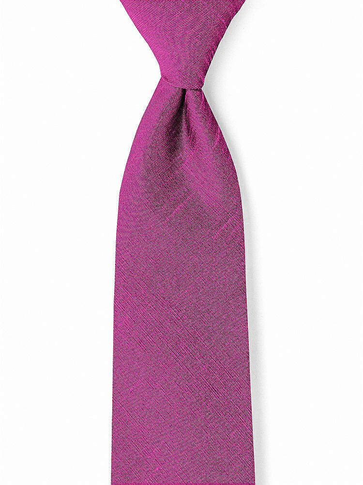 Front View - Watermelon Dupioni Boy's 50" Necktie by After Six