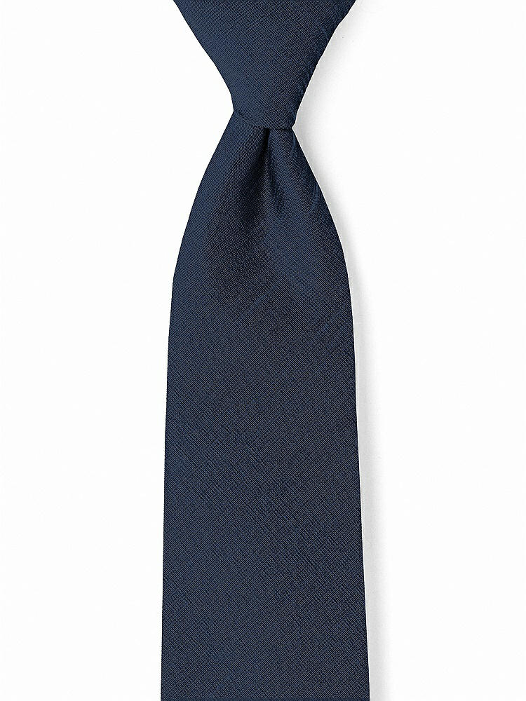 Front View - Midnight Navy Dupioni Boy's 50" Necktie by After Six