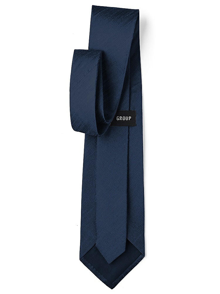 Back View - Midnight Navy Dupioni Boy's 50" Necktie by After Six