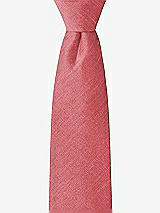 Front View Thumbnail - Candy Coral Dupioni Boy's 14" Zip Necktie by After Six