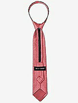Rear View Thumbnail - Candy Coral Dupioni Boy's 14" Zip Necktie by After Six