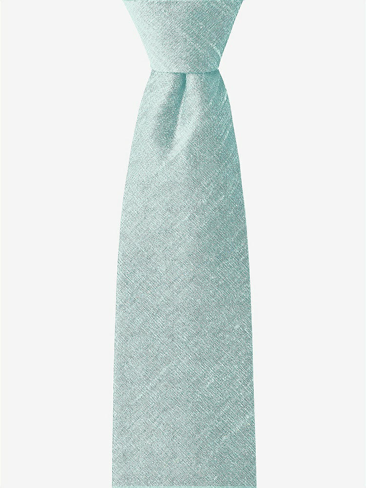 Front View - Seaside Dupioni Boy's 14" Zip Necktie by After Six