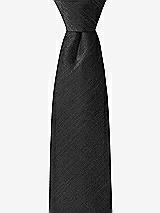 Front View Thumbnail - Black Dupioni Boy's 14" Zip Necktie by After Six