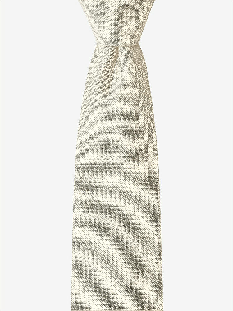 Front View - Champagne Dupioni Boy's 14" Zip Necktie by After Six