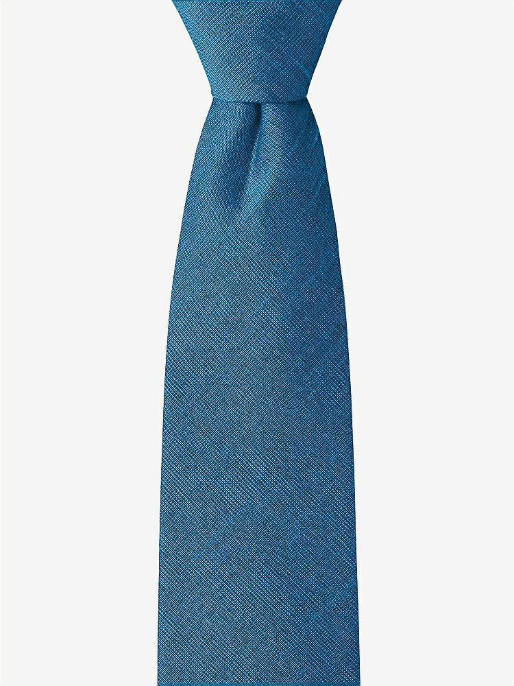 Front View - Mosaic Dupioni Boy's 14" Zip Necktie by After Six