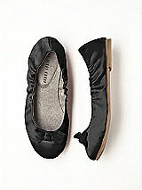 Front View Thumbnail - Black Flower Girl Shoes