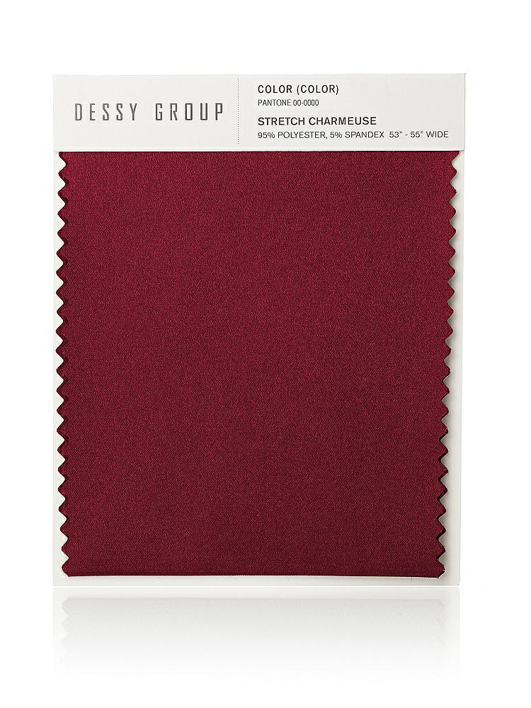Front View - Burgundy Stretch Charmeuse Swatch