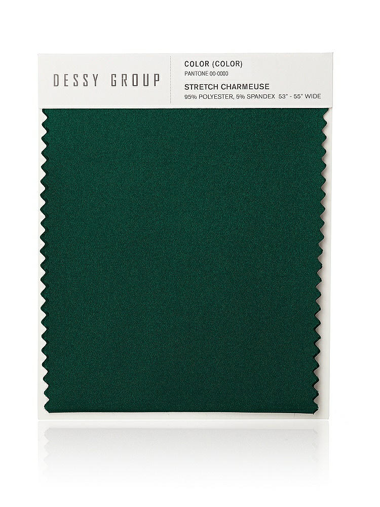 Front View - Hunter Green Stretch Charmeuse Swatch