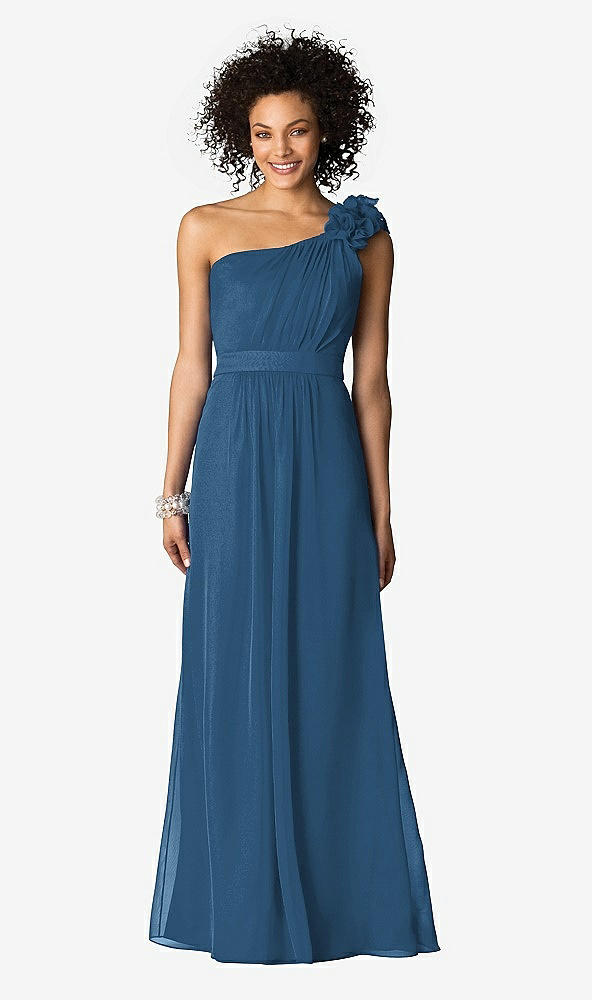 Front View - Dusk Blue After Six Bridesmaids Style 6611