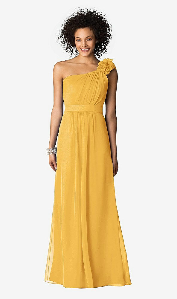 Front View - NYC Yellow After Six Bridesmaids Style 6611