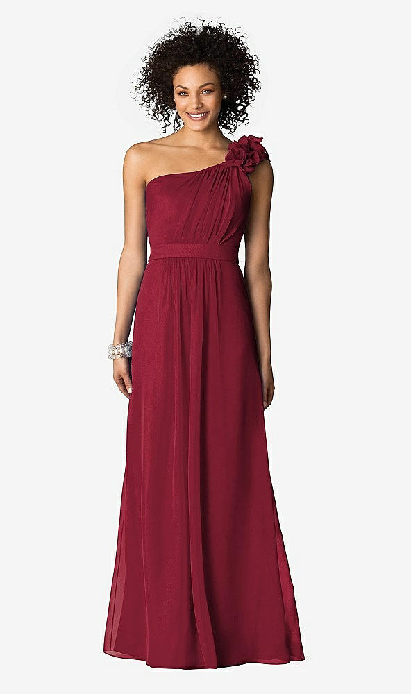Front View - Burgundy After Six Bridesmaids Style 6611