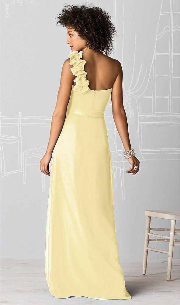 Back View - Pale Yellow After Six Bridesmaids Style 6611