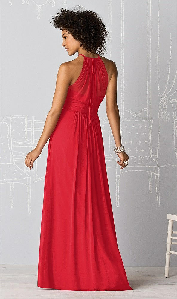 Back View - Parisian Red After Six Bridesmaid Dress 6613