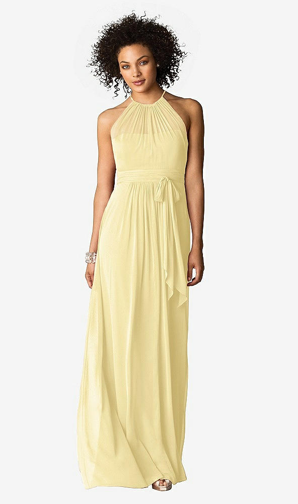 Front View - Pale Yellow After Six Bridesmaid Dress 6613