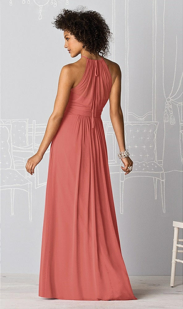 Back View - Coral Pink After Six Bridesmaid Dress 6613