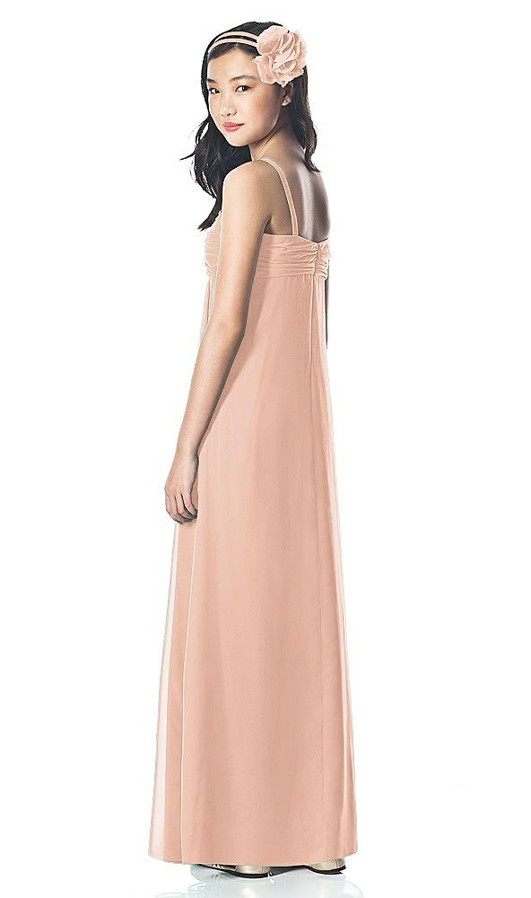 Back View - Pale Peach Dessy Collection Junior Bridesmaid Style JR835