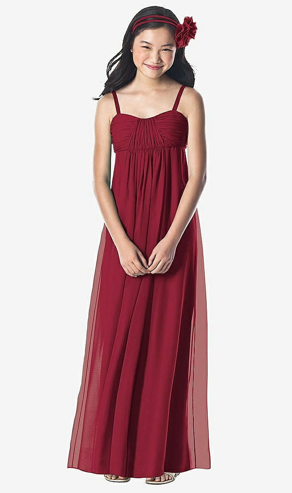 Front View - Burgundy Dessy Collection Junior Bridesmaid Style JR835
