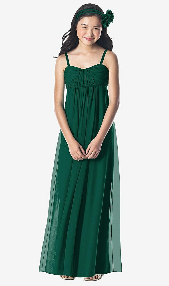 Front View - Hunter Green Dessy Collection Junior Bridesmaid Style JR835
