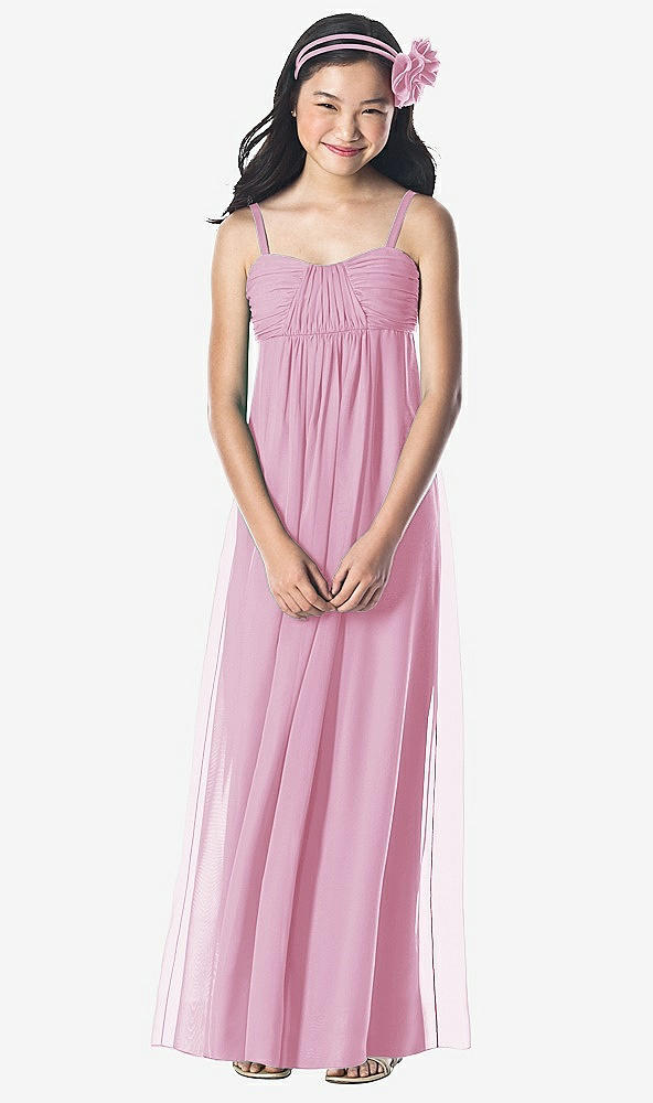 Front View - Powder Pink Dessy Collection Junior Bridesmaid Style JR835