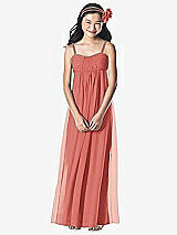 Front View Thumbnail - Coral Pink Dessy Collection Junior Bridesmaid Style JR835
