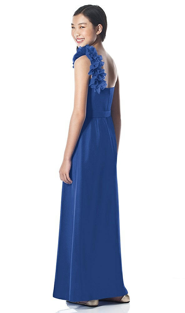 Back View - Classic Blue Dessy Collection Junior Bridesmaid style JR611