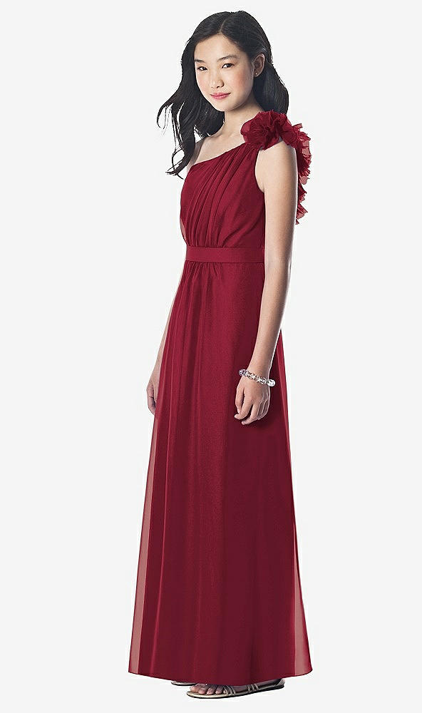 Front View - Burgundy Dessy Collection Junior Bridesmaid style JR611
