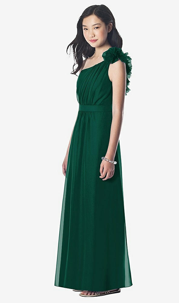 Front View - Hunter Green Dessy Collection Junior Bridesmaid style JR611