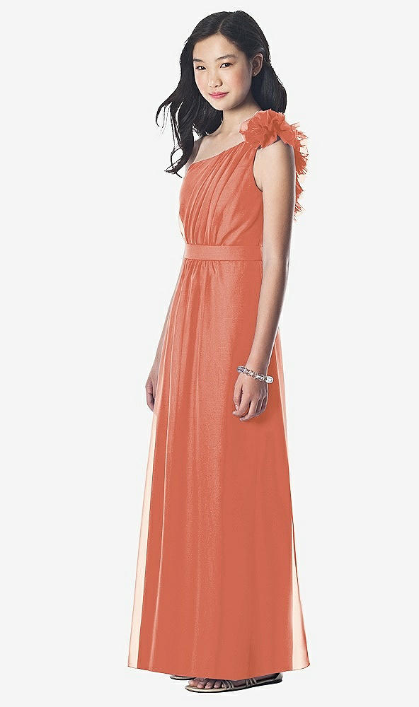 Front View - Terracotta Copper Dessy Collection Junior Bridesmaid style JR611