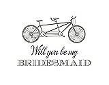 Front View Thumbnail - Cathedral & Aubergine Will You Be My Bridesmaid Card - Bike